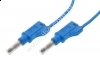 2212/600V-100-BL  Przewód PVC 1,0mm2, 1,0m, 2x(wt.+gn.)4mm, niebieski, ELECTRO-PJP, 2212600V100BL
